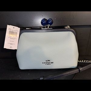 Coach Nora Kisslock Blueberry Crossbody